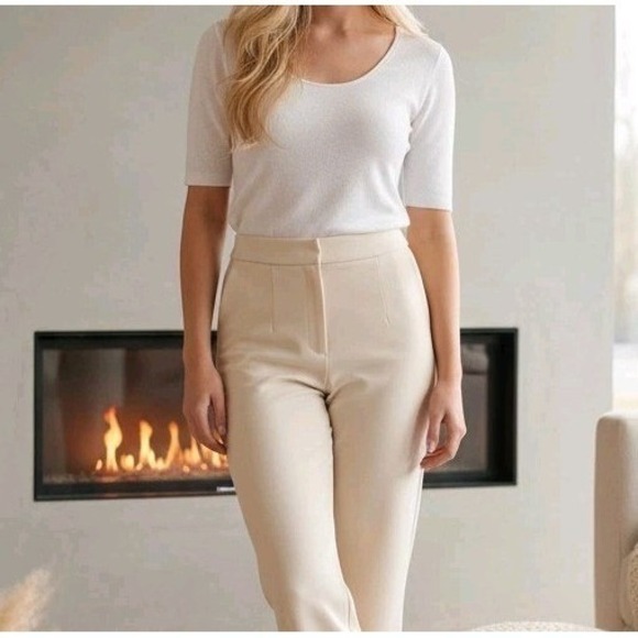 Philosophy Tops - Philosophy Republic Clothing Ivory White Linen Blend Flutter Sleeve Top Size 2XL
